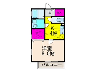 チャルテ高槻富田A棟の物件間取画像